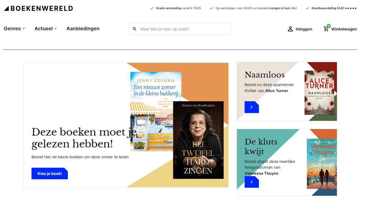 Home page Boekenwereld